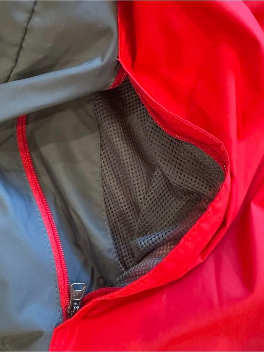 Columbia Packable Windbreaker Jacket Red Gray 3XLT Hooded - Picture 8 of 10